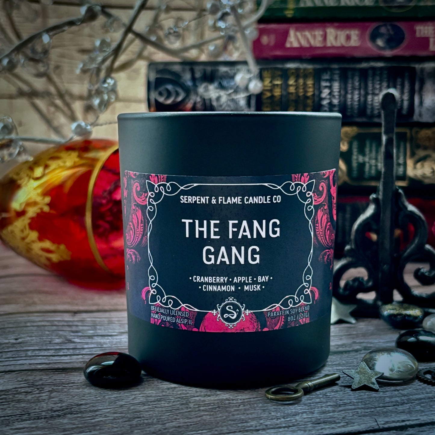 The Fang Gang Candle, Cranberry Apple Cinnamon