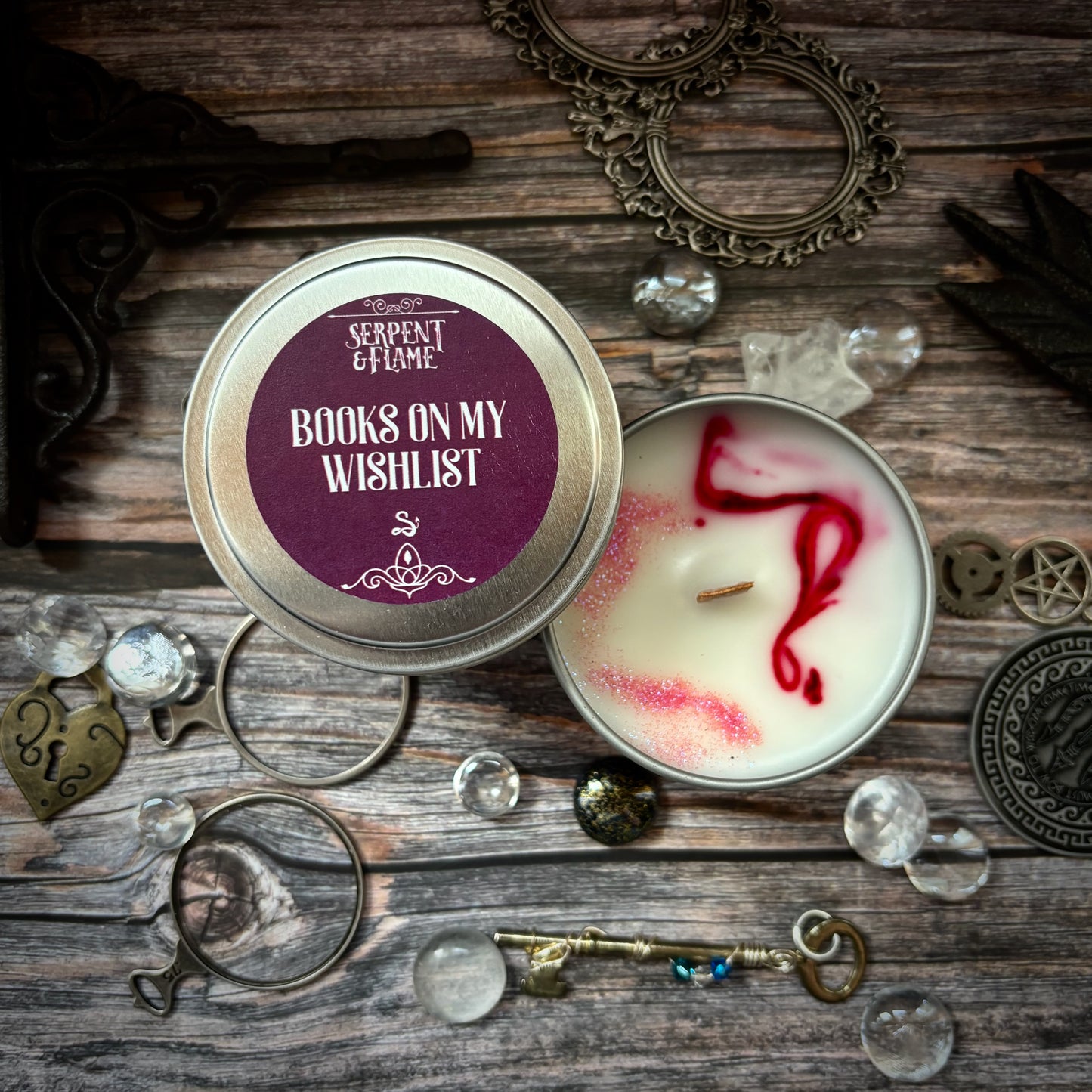 Books on My Wishlist Candle, Pomegranate Cranberry Orange