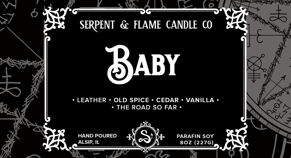 Baby Candle, Leather Cedar Old Spice