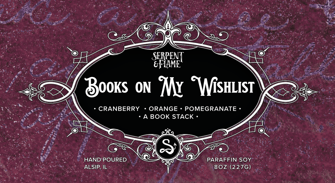 Books on My Wishlist Candle, Pomegranate Cranberry Orange