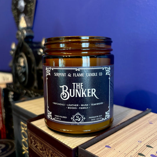 The Bunker Candle, Leather Teakwood Patchouli