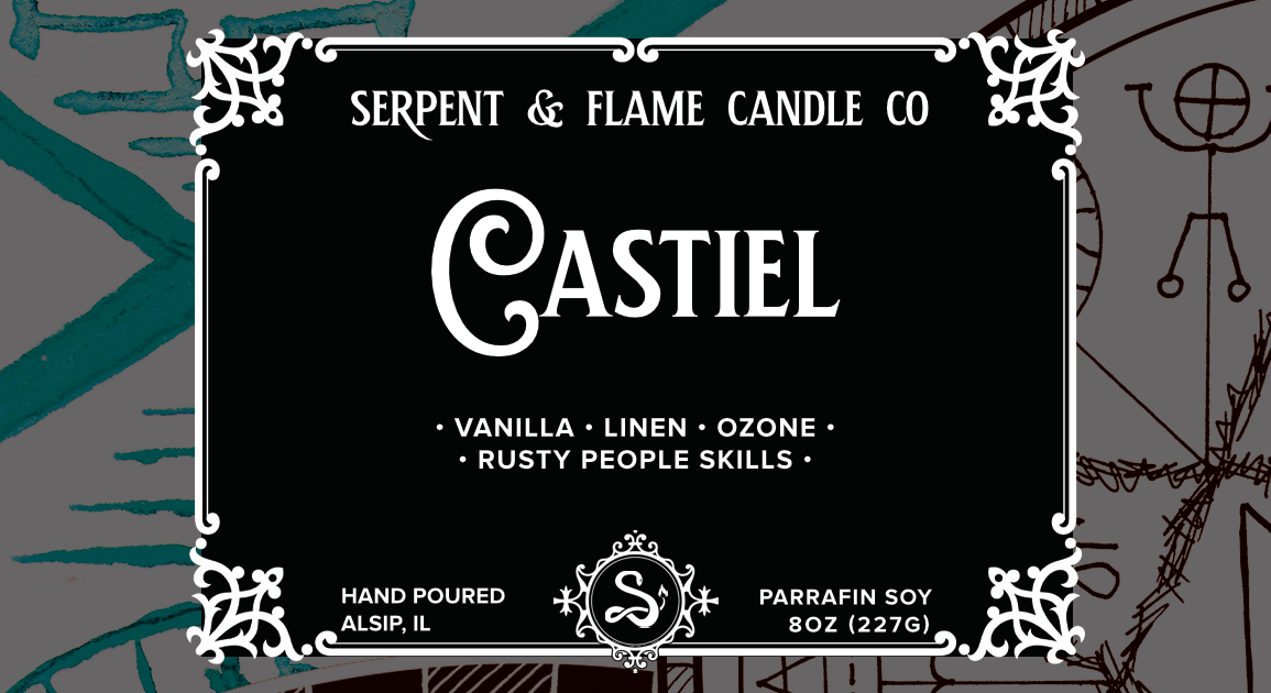 Castiel Candle, Vanilla Linen Ozone