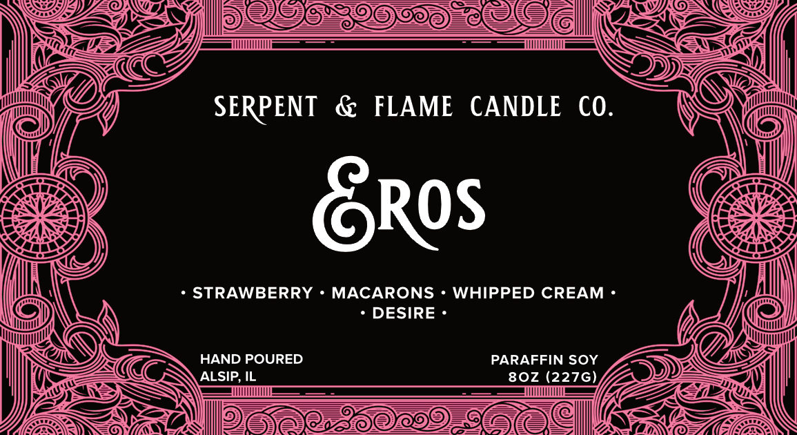 Eros Candle, Strawberry Macaron