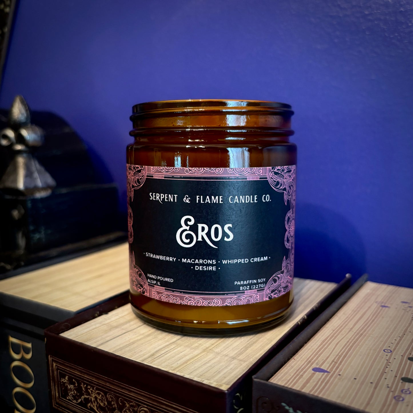 Eros Candle, Strawberry Macaron