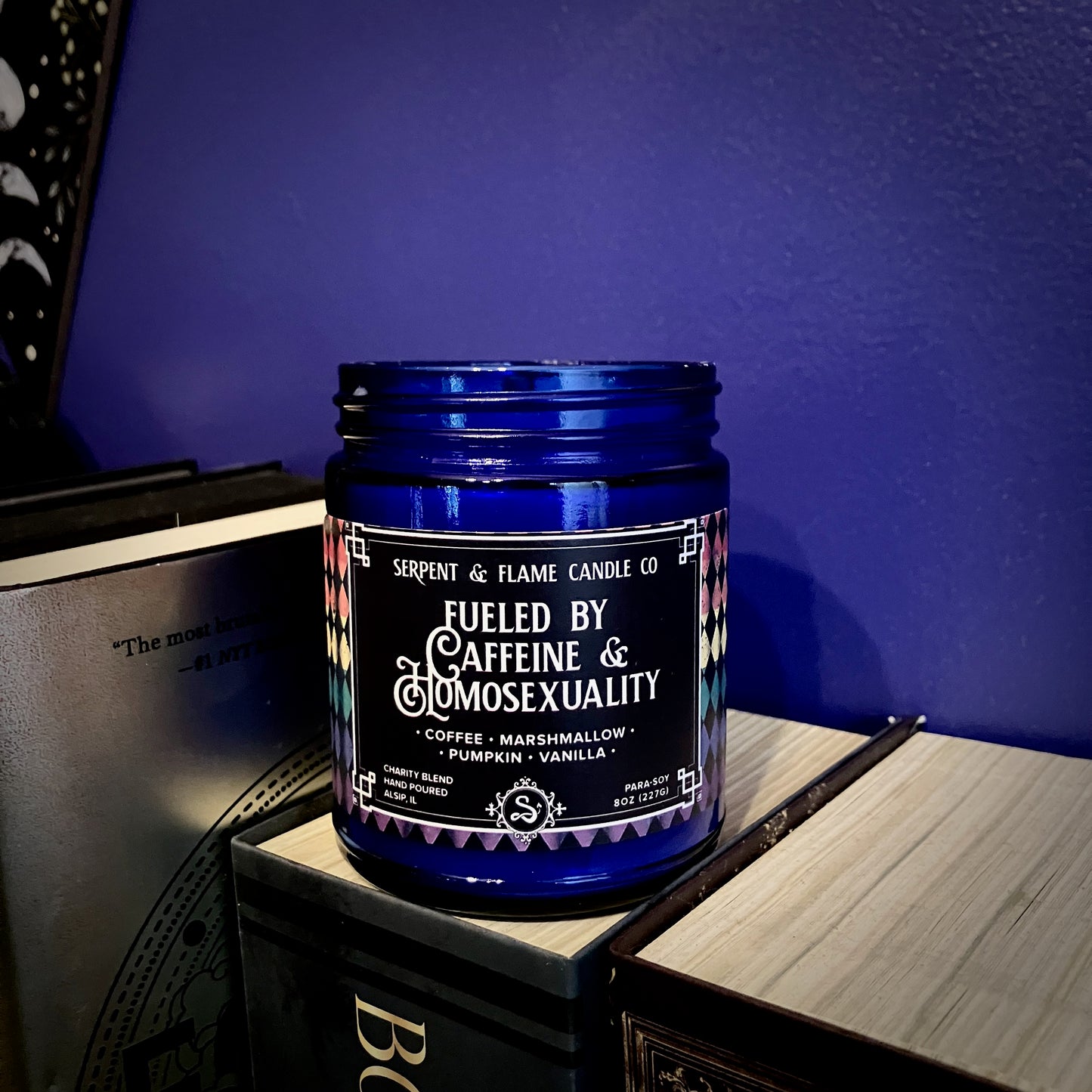 Fueled by Caffeine & Homosexuality Candle