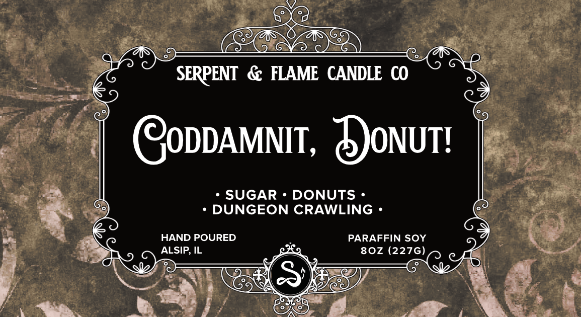 Goddamnit Donut Candle, Sugared Donut