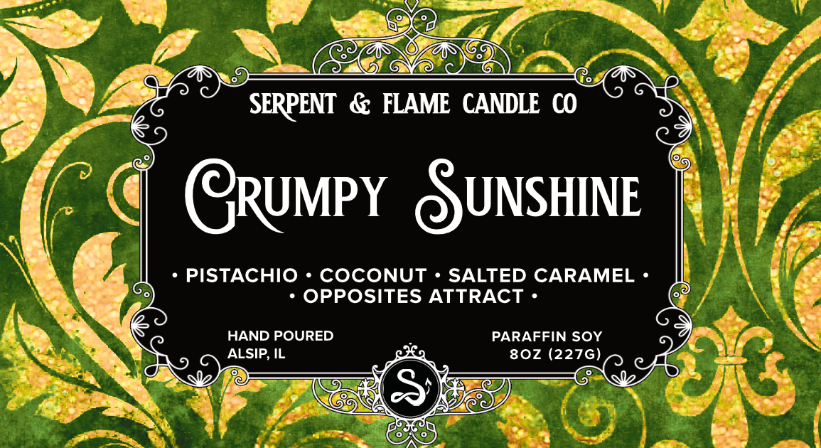 Grumpy Sunshine Candle, Pistachio Caramel