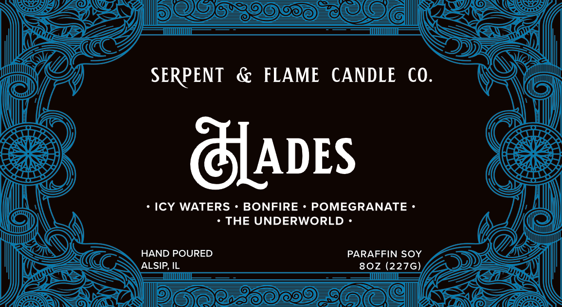 Hades Candle, Bonfire Water Pomegranate