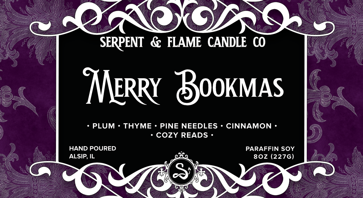 Merry Bookmas Candle, Plum Thyme Cinnamon