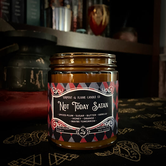 Not Today Satan Candle, Spiced Plum