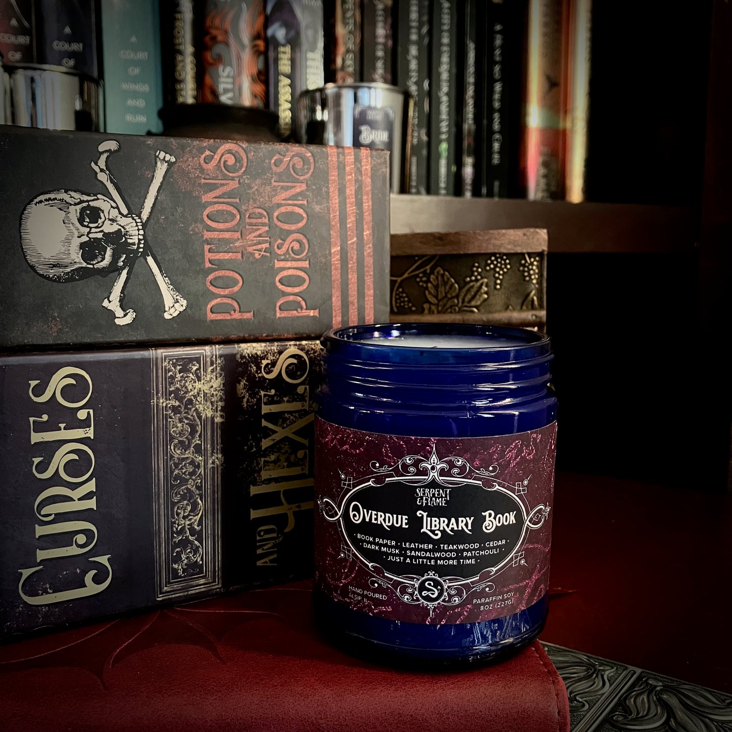 Overdue Library Book, Paper Leather Teakwood