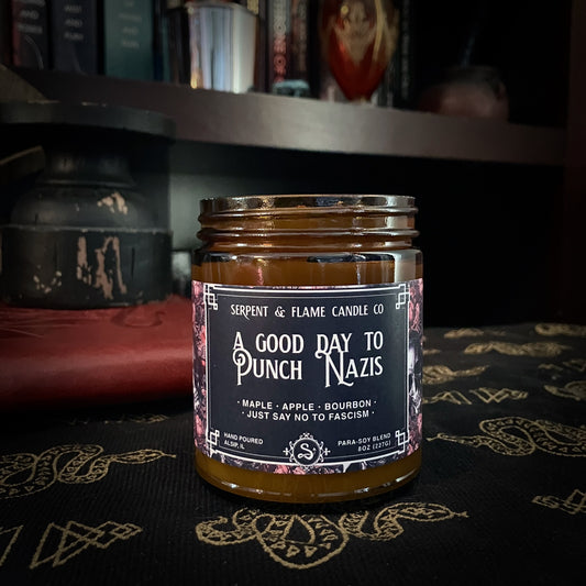 Punch a Nazi Candle, Maple Apple Bourbon