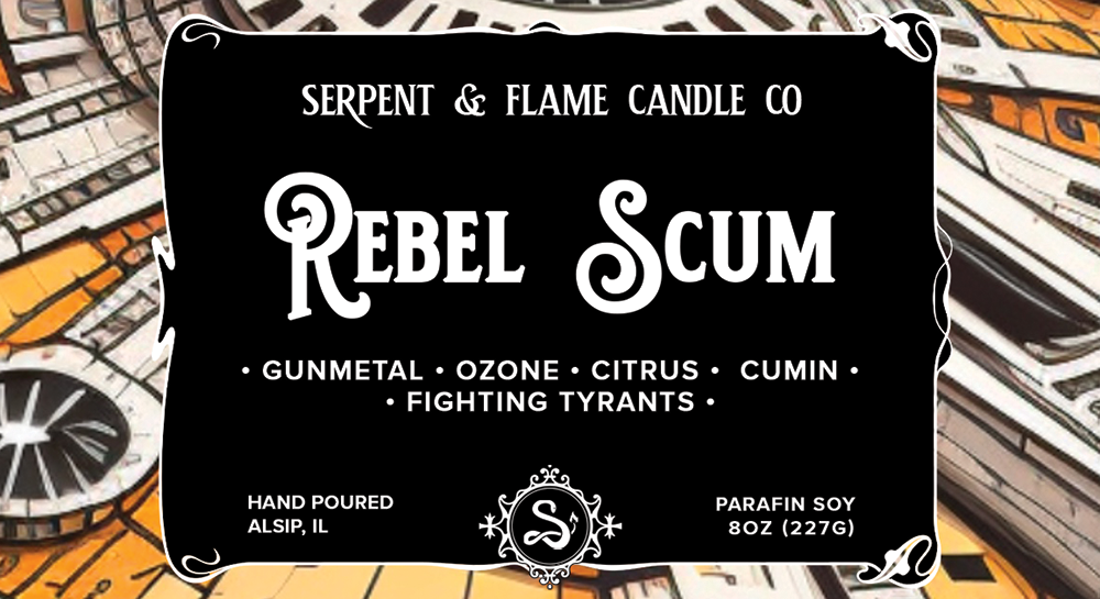 Rebel Scum Candle, Gunmetal Ozone