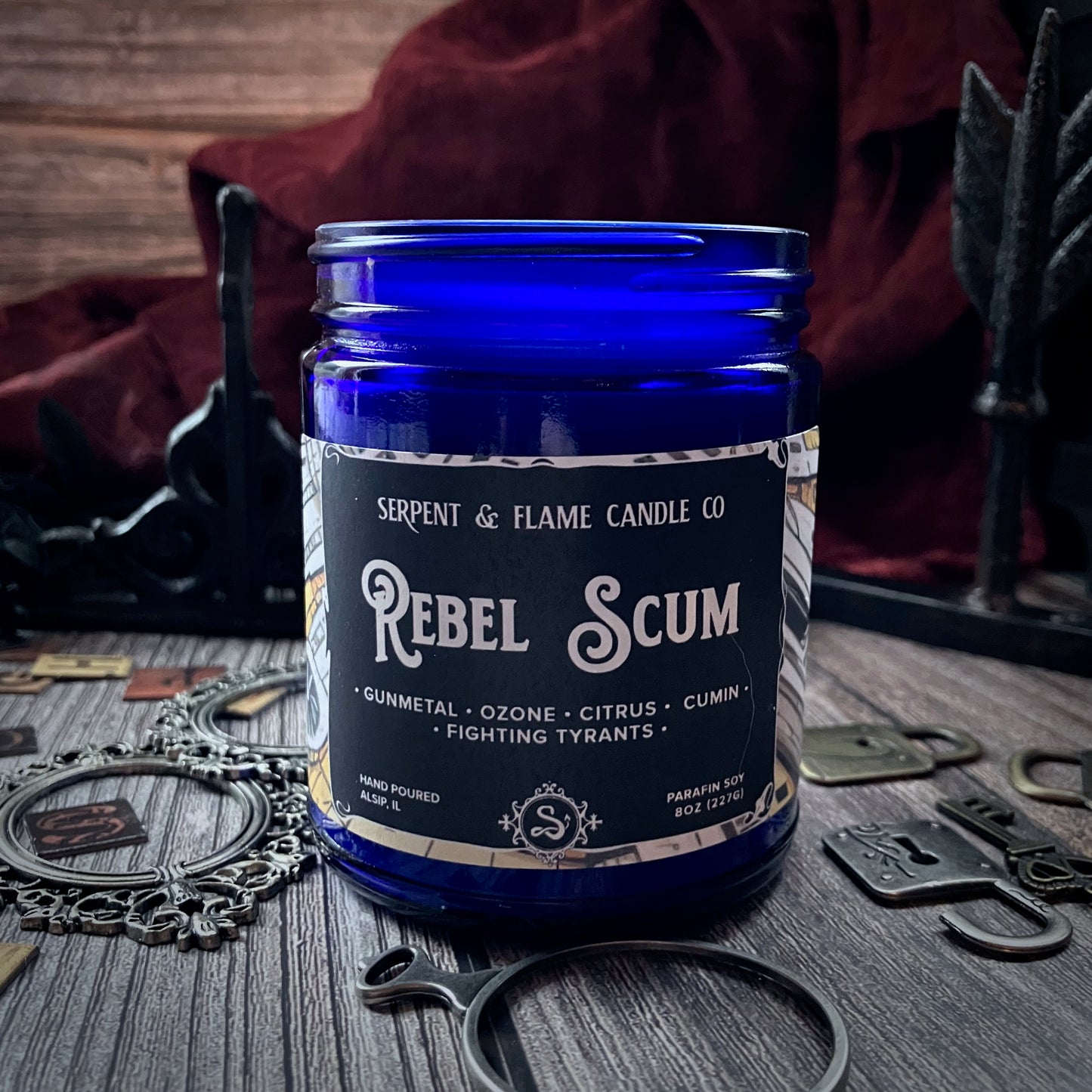 Rebel Scum Candle, Gunmetal Ozone