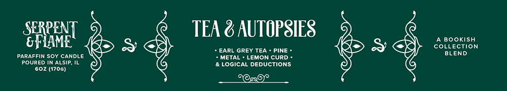 Tea and Autopsies Candle, Lemon Earl Grey Pine