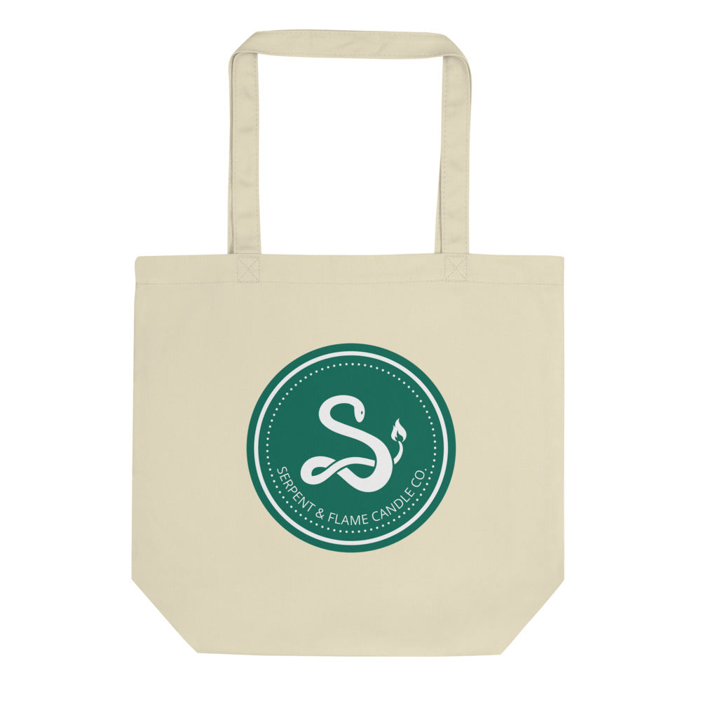 Serpent and Flame Round Logo Eco Tote Bag