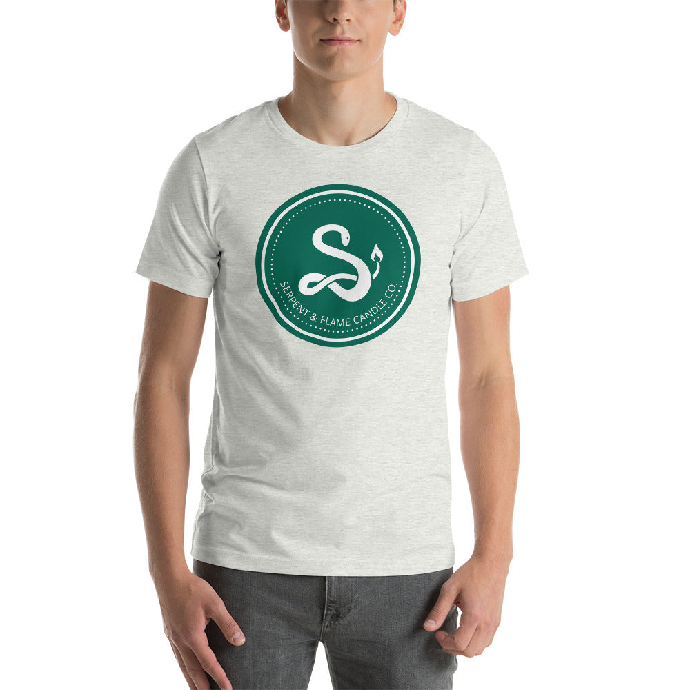 Serpent and Flame Round Logo Short-Sleeve Unisex T-Shirt