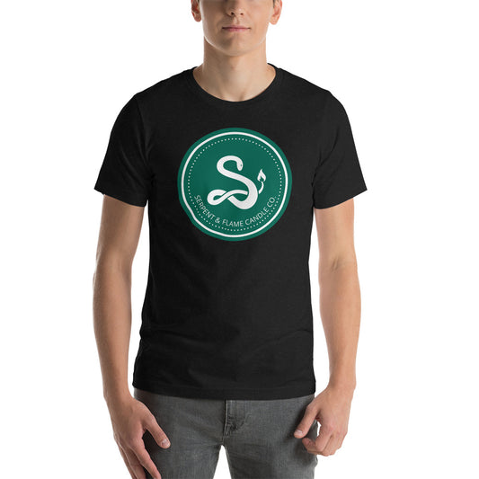 Serpent and Flame Round Logo Short-Sleeve Unisex T-Shirt