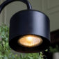 Black & Wood Arched Candle Warmer Lamp