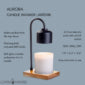 Black & Wood Arched Candle Warmer Lamp