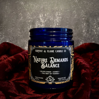 Nature Demands Balance Candle, Honey Wild Flower