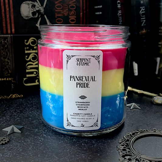 Pansexual Flag Layered Candle