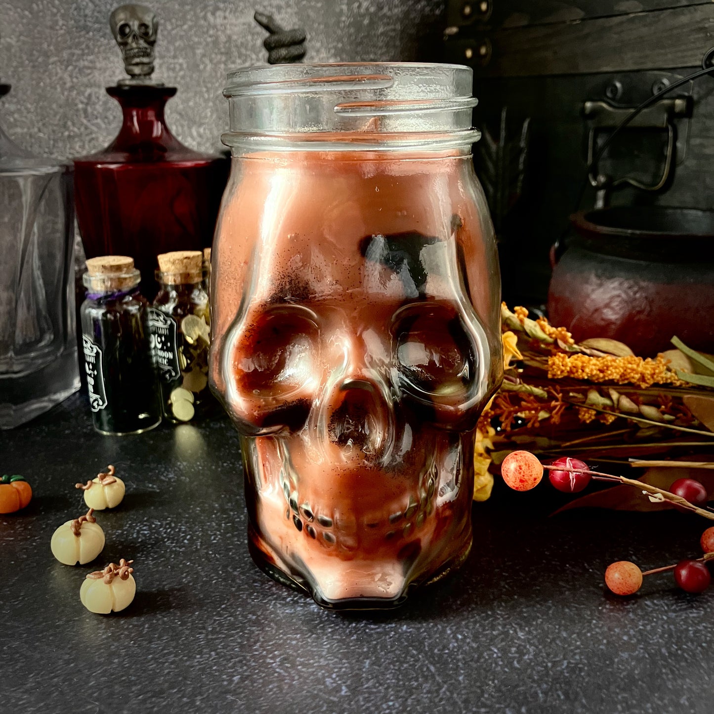 Skull Jar Candles