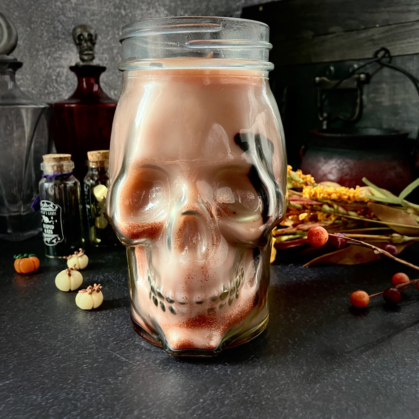 Skull Jar Candles