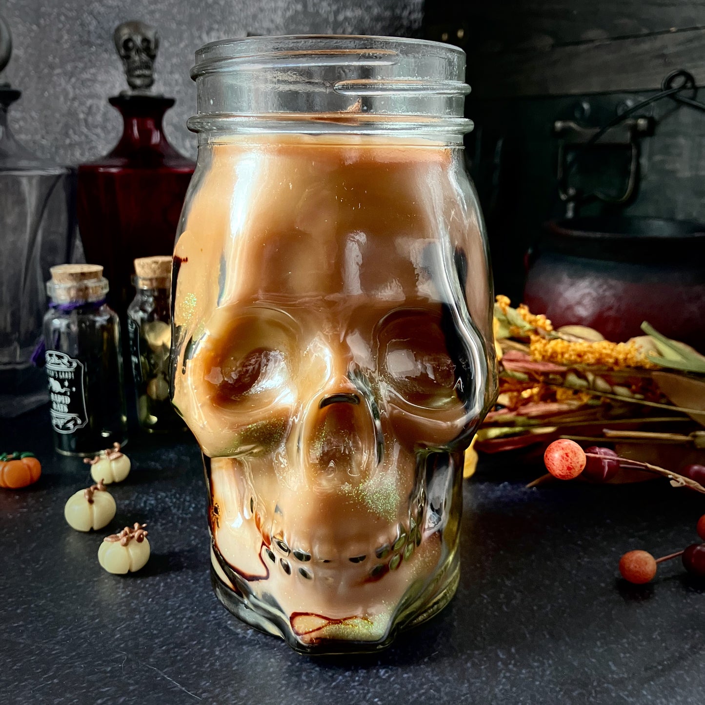 Skull Jar Candles
