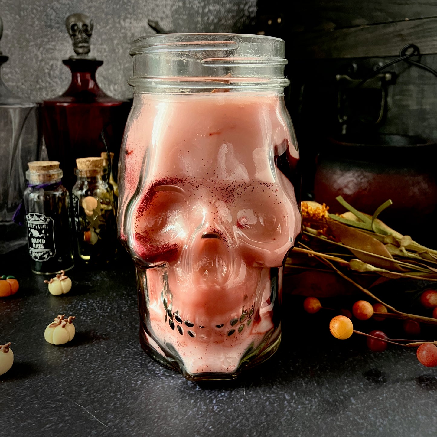 Skull Jar Candles