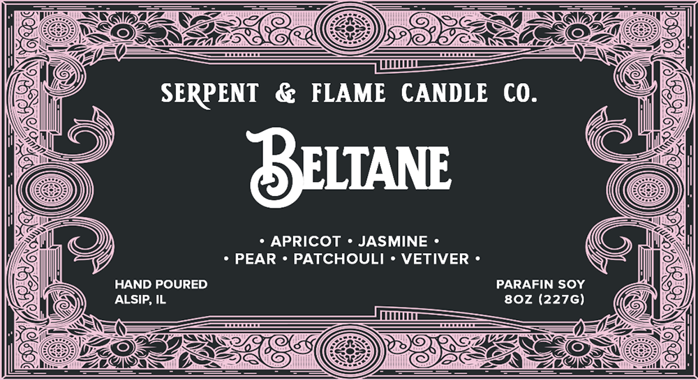 Beltane Candle, Apricot Jasmine