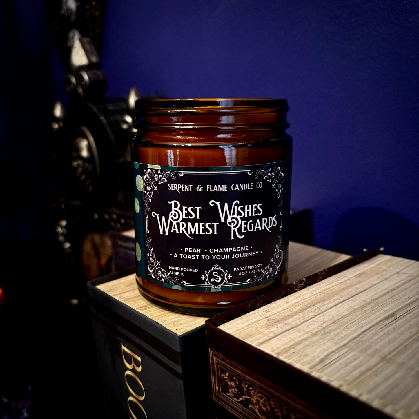 Best Wishes Warmest Regards Candle, Pear Champagne