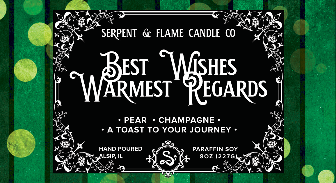 Best Wishes Warmest Regards Candle, Pear Champagne