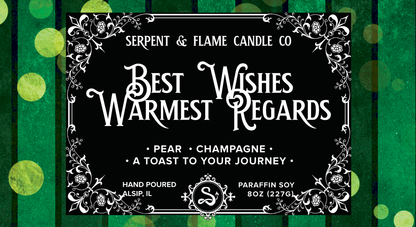 Best Wishes Warmest Regards Candle, Pear Champagne