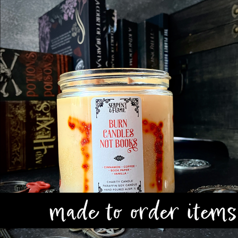 Burn Candles Not Books (Made to Order)
