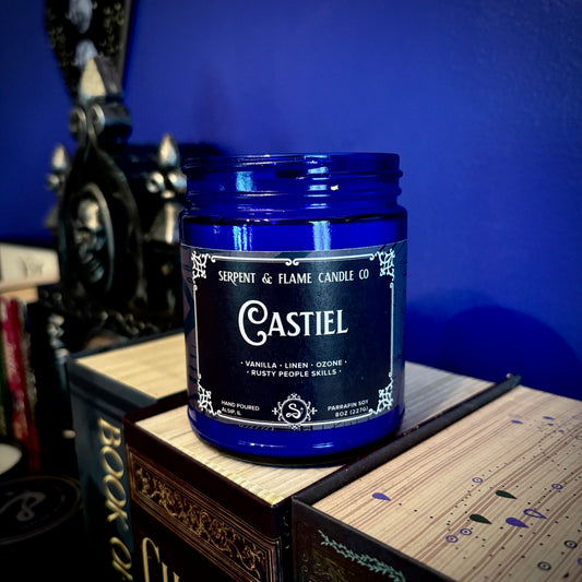 Castiel Candle, Vanilla Linen Ozone