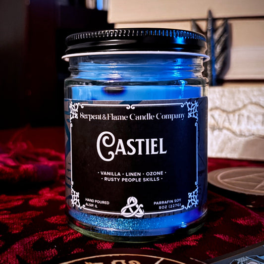Castiel Candle, Vanilla Linen Ozone