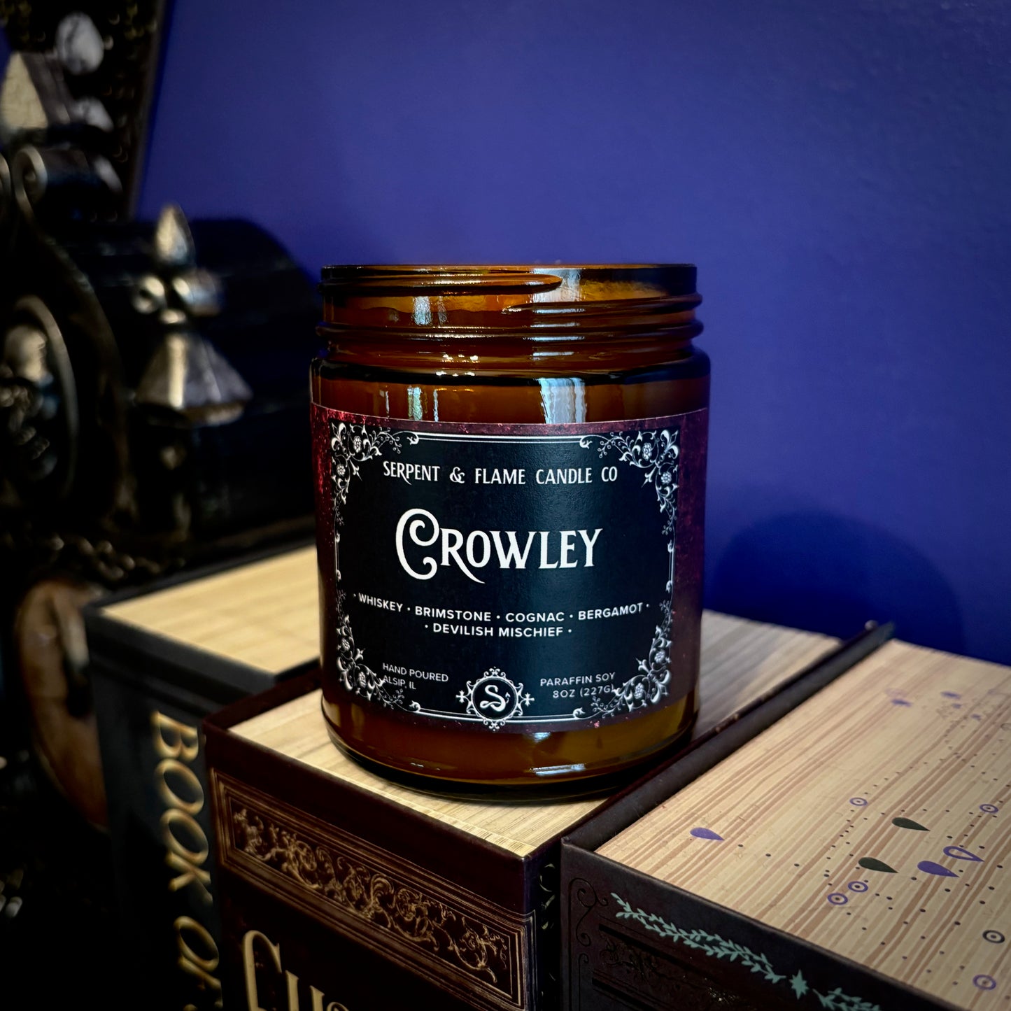 Crowley Candle, Whiskey Brimstone