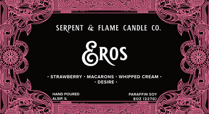 Eros Candle, Strawberry Macaron