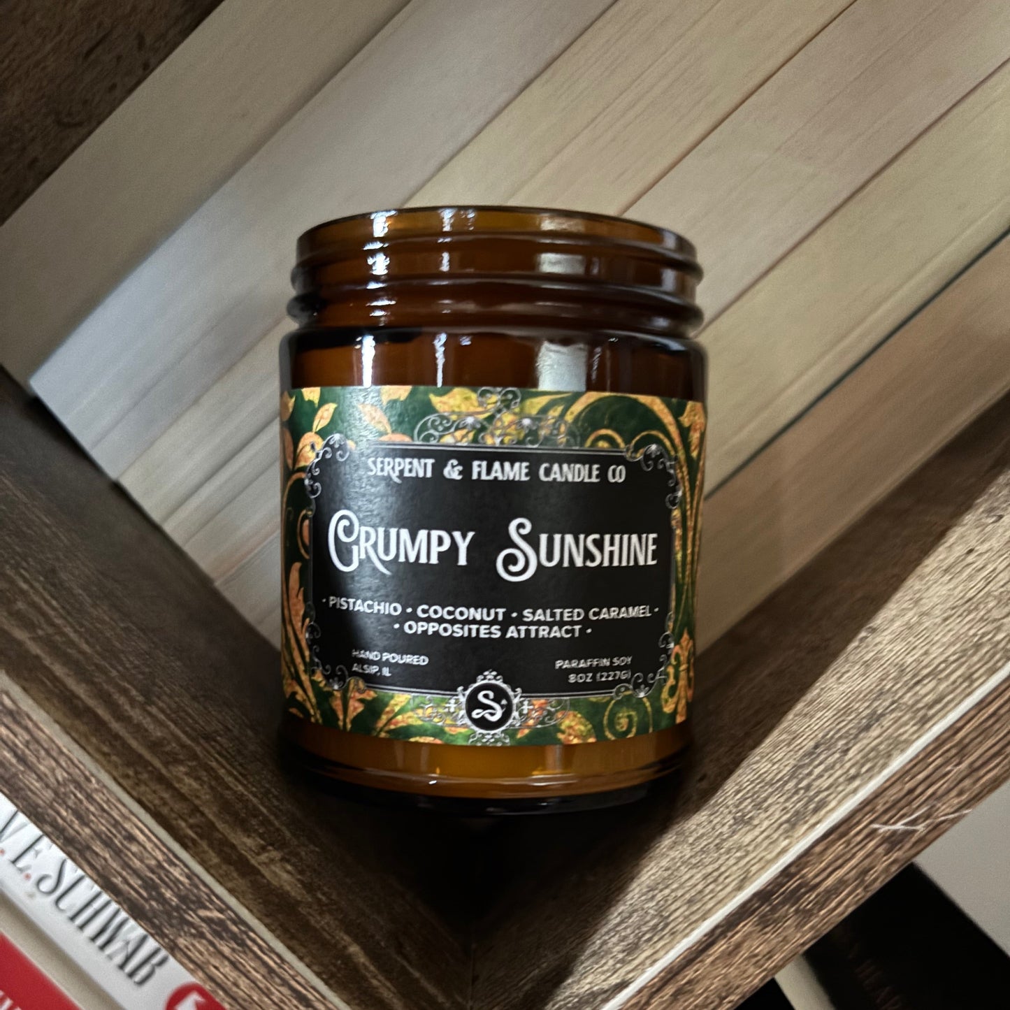 Grumpy Sunshine Candle, Pistachio Caramel