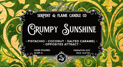 Grumpy Sunshine Candle, Pistachio Caramel