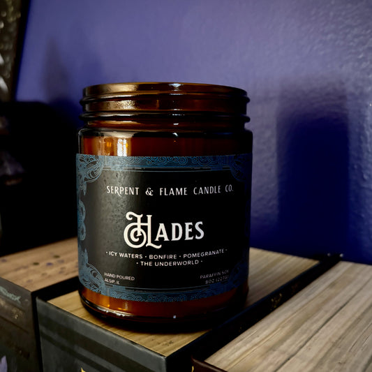 Hades Candle, Bonfire Water Pomegranate