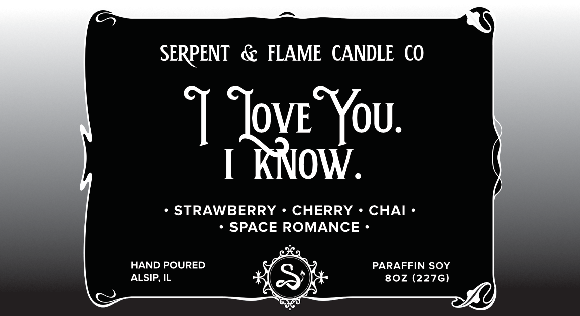 I Love You I Know Candle, Strawberry Cherry Chai