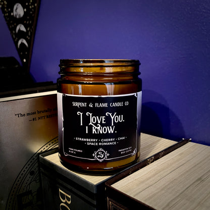 I Love You I Know Candle, Strawberry Cherry Chai