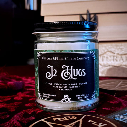 J2 Hugs Candle, Citrus Vetiver Cedar