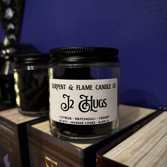 J2 Hugs Incense, Citrus Patchouli Cedar