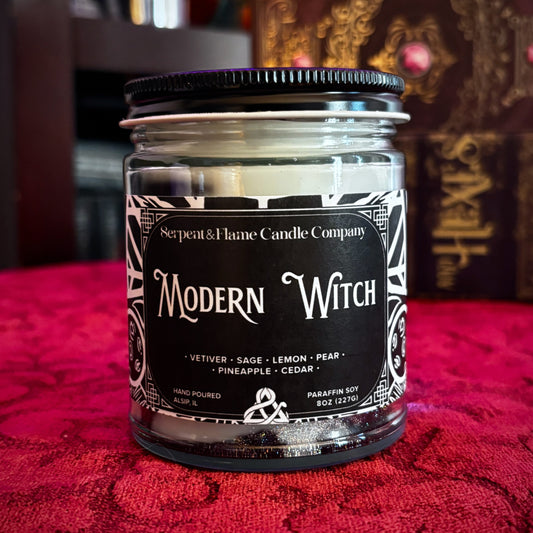 Modern Witch Candle, Vetiver Sage Sandalwood