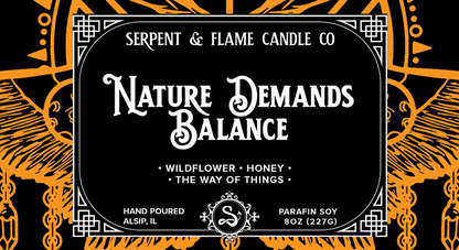 Nature Demands Balance Candle, Honey Wild Flower