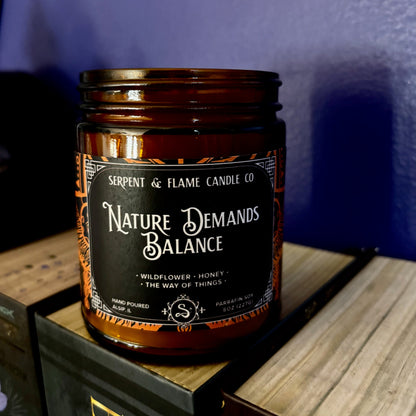 Nature Demands Balance Candle, Honey Wild Flower