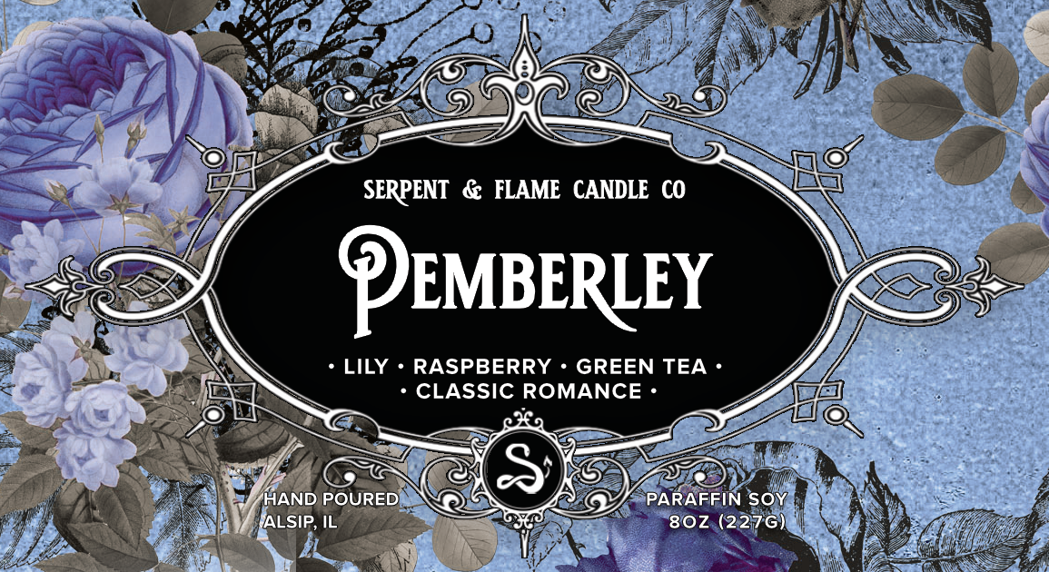 Pemberley Candle, Lily Green Tea Raspberry